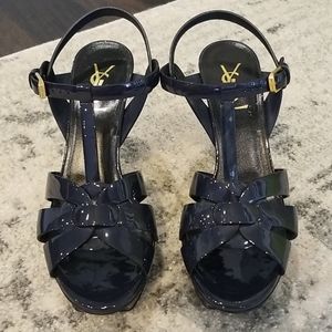 YSL Tribute T-Strap Platform Sandal